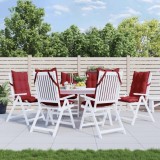 vidaXL Perne scaun cu spătar &icirc;nalt 6 buc, roșu vin, țesătură Oxford 377631