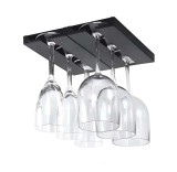 Suport suspendat pentru pahare cu picior Koken, diverse tipuri de pahare, 2 x 11x 25 cm, Plastic/Negru - 2 x Suporturi