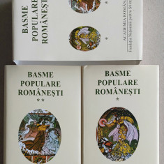 Basme populare romanesti (2 volume), editie lux Academia Romana