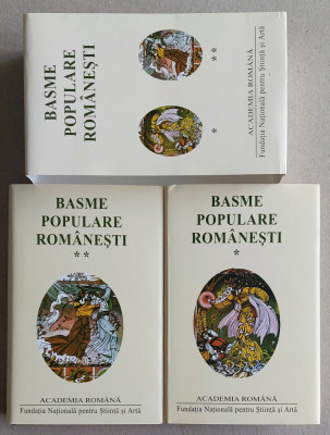 Basme populare romanesti (2 volume), editie lux Academia Romana foto