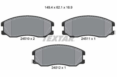 TEXTAR 2451001 Q+ set placute frana,frana disc foto