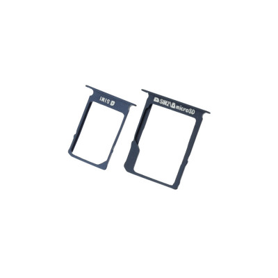 Suport SIM Samsung Galaxy A3 (2014) A300, A5 (2014), A7 (2015), Midnight Negru, SET foto