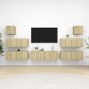 VidaXL Set dulapuri TV, 7 piese, stejar sonoma, lemn prelucrat 3079028