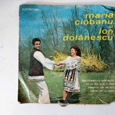 Disc mic vinil Maria Ciobanu si Ion Dolanescu, 33RPM, Electrecord 1966