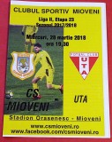 Program meci fotbal CS MIOVENI - UTA ARAD (28.03.2018)