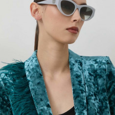 Alexander McQueen ochelari de soare AM0377S femei, culoarea gri