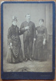 Foto pe carton gros ; Secol 19 , Familie din inalta societate , Bucuresti