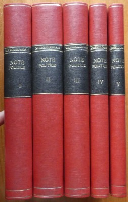 Titu Maiorescu, Note politice, 1897 - 1924, editia 1, 5 volume foto