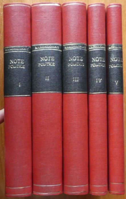 Titu Maiorescu, Note politice, 1897 - 1924, editia 1, 5 volume