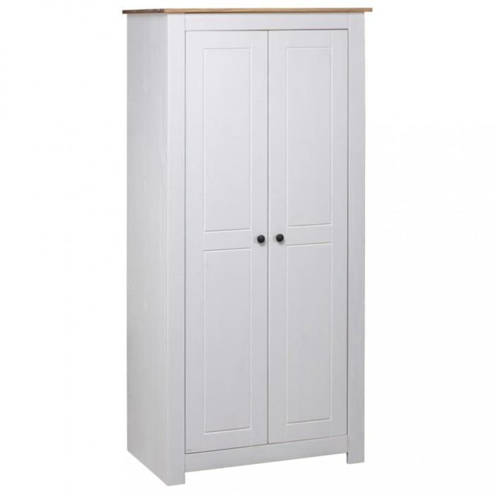 Gossi sifonier, alb, 80 x 50 x 171,5 cm, lemn masiv pin gama panama