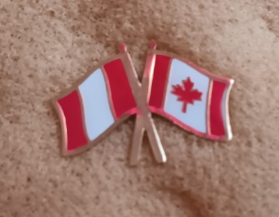 QW9 N5 52 - insigna - steaguri - Peru - Canada foto
