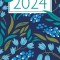 Church Pocket Book and Diary 2024 Navy Floral