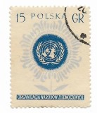 Polonia - Natiunile Unite, 1957 - obliterata