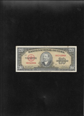 Cuba 20 pesos 1958 seria24390 foto