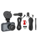 Cumpara ieftin Camera Auto Hoco cu Ecran 3 si Camera Spate, 1080P 30fps, DV6, Gri Metalizat