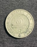 Moneda 5 centiemen 1895 Belgia