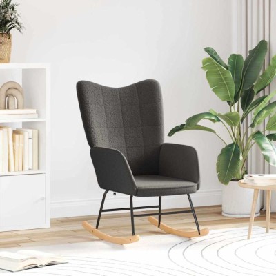 vidaXL Fotoliu de relaxare Gri &amp;icirc;nchis 61 x 78 x 98 cm țesătură foto