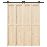 vidaXL Set feronerie pentru uși glisante, negru, 200 cm, oțel