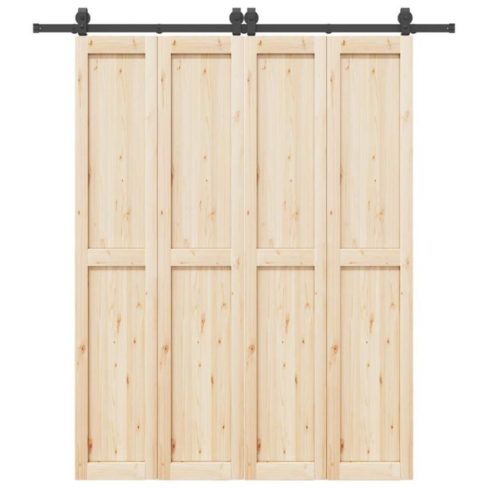 vidaXL Set feronerie pentru uși glisante, negru, 200 cm, oțel 4009741