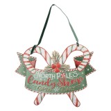 Cumpara ieftin Decoratiune Craciun suspendabila metal multicolor 36x1x37 cm