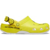 Saboti Crocs Classic Smiley 2 Clog Alb - White/Multi, 38, 39, 48