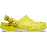 Saboti Crocs Classic Smiley 2 Clog Alb - White/Multi, 36 - 39, 42, 48