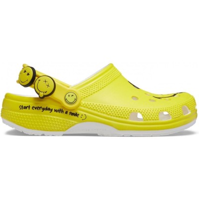 Saboti Crocs Classic Smiley 2 Clog Alb - White/Multi foto