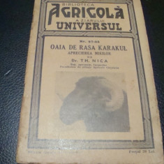 Th . Nica - Oaia de rasa Karakul-1939-Biblioteca agricola Universul