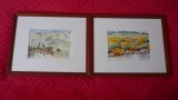 TABLOU ACUARELA INRAMAT LOT 2 BUC.