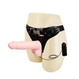 Strap-On Cu Vibratii Ultra Passionate, Natural, 16.8 cm, Debra