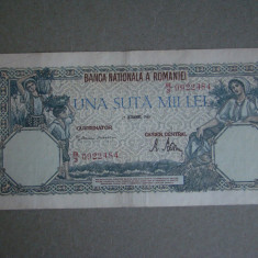 Bancnota 100000 lei 21 Octombrie 1946 ROMANIA - F