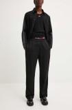 Diesel pantaloni P-DREYER-C barbati, culoarea negru, drept, A14417.0HPAG