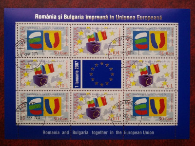 2006-Lp1748a-Romania-Bulgaria-minicoala8+1 -Stampilata foto