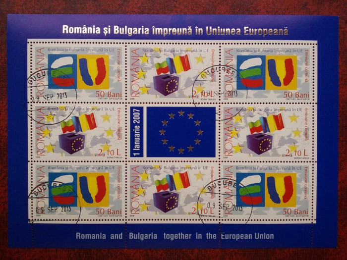 2006-Lp1748a-Romania-Bulgaria-minicoala8+1 -Stampilata