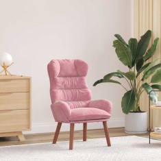 vidaXL Fotoliu de relaxare Roz 69 x 74 x 93 cm Catifea 42001891