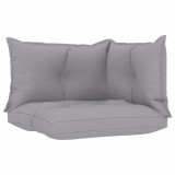 Perne pentru canapea din paleți 3 buc. gri, material textil, vidaXL