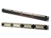 Patch Panel Negru RJ45 24 Porturi Cat 5e