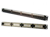 Patch Panel Negru RJ45 24 Porturi Cat 5e