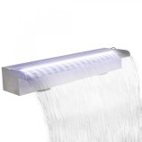 Cumpara ieftin F&acirc;nt&acirc;na dreptunghiulară tip cascadă, oțel inoxidabil cu ​​LED, 60 cm, vidaXL