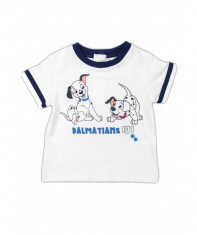 Tricou alb/albastru OVS pentru bebelusi &amp;quot;101 Dalmatieni&amp;quot; foto