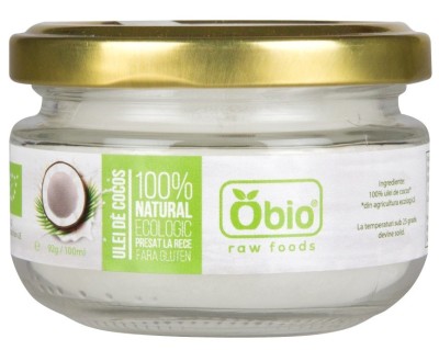 Ulei de cocos virgin raw bio 100ml Obio foto