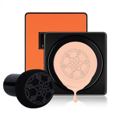 Fond de ten CC Cream cu acoperire mare, Makeup, Mushroom Air Cushion Full Coverage, Vitamina C, SPF50, 02 Natural, 15 g