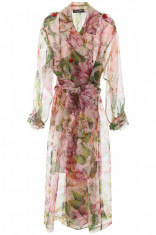 Trenci pardesiu dama Dolce &amp;amp; gabbana floral organza trench coat F0Z64T IS1AD HF1AJ Multicolor foto