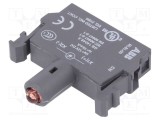 Element de iluminare ABB 22mm LED roșu 12V DC frontală