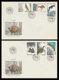 1996 Romania - 2 FDC Fauna LP 1420, animale salbatice, Romania de la 1950