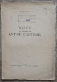 Note cu privire la Antioh Cantemir - V. Mihordea// 1946