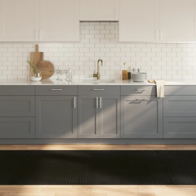 vidaXL Covor dreptunghiular, negru, 100x500 cm, bambus 376960 foto