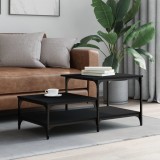 vidaXL Măsuță de cafea, negru, 100x50,5x45 cm, lemn prelucrat