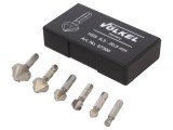 Ad&acirc;ncitor HSS 1/4 V&Ouml;LKEL, 3 bucăți, Set Diametre: 6.3-20.5mm, Oțel Rapid