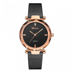 Ceas de dama Geneva Bendis Rose Gold Black